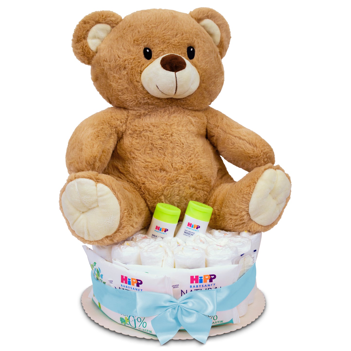 Windeltorte Blau XXL Teddy – 35 cm