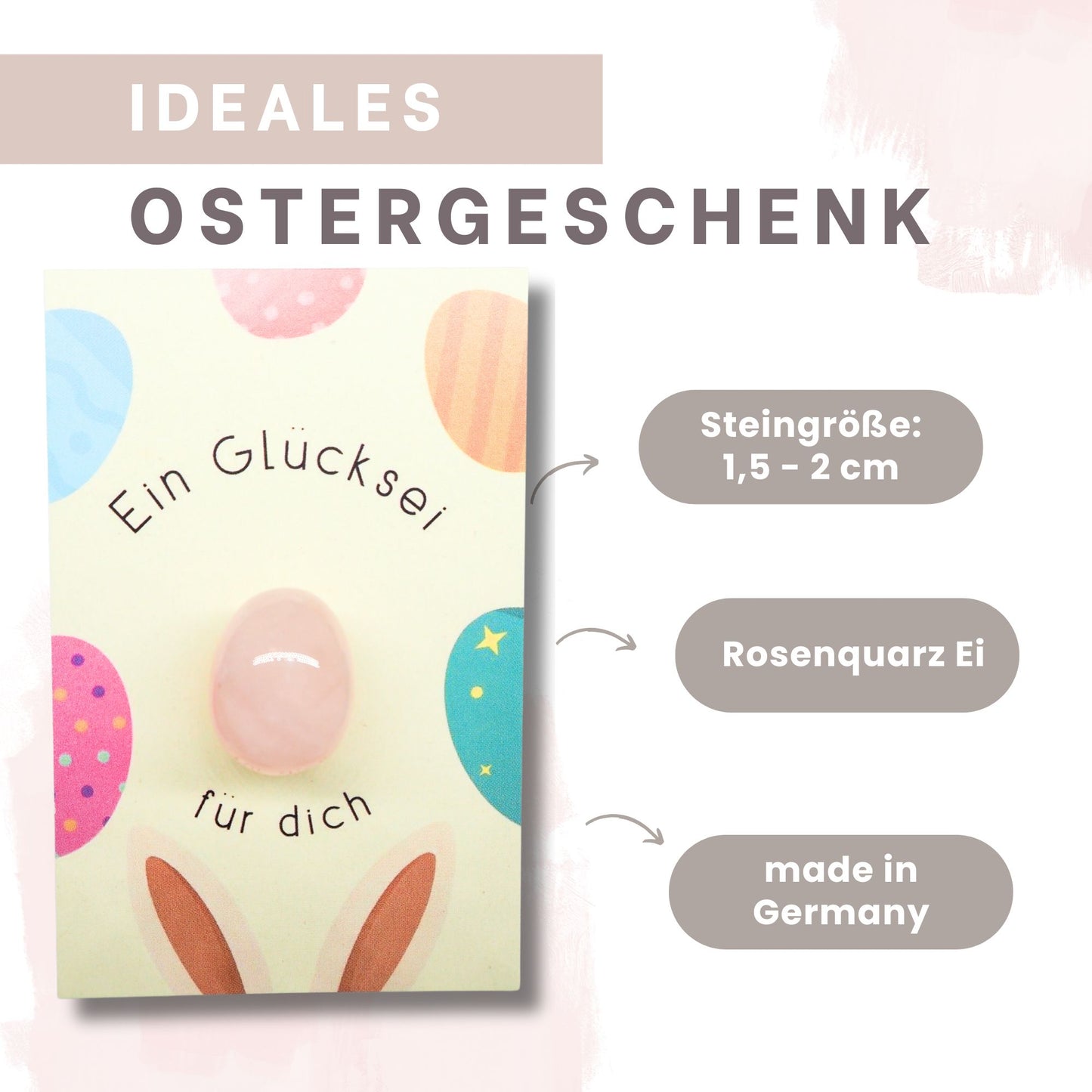 Glücksei klein mit Karte