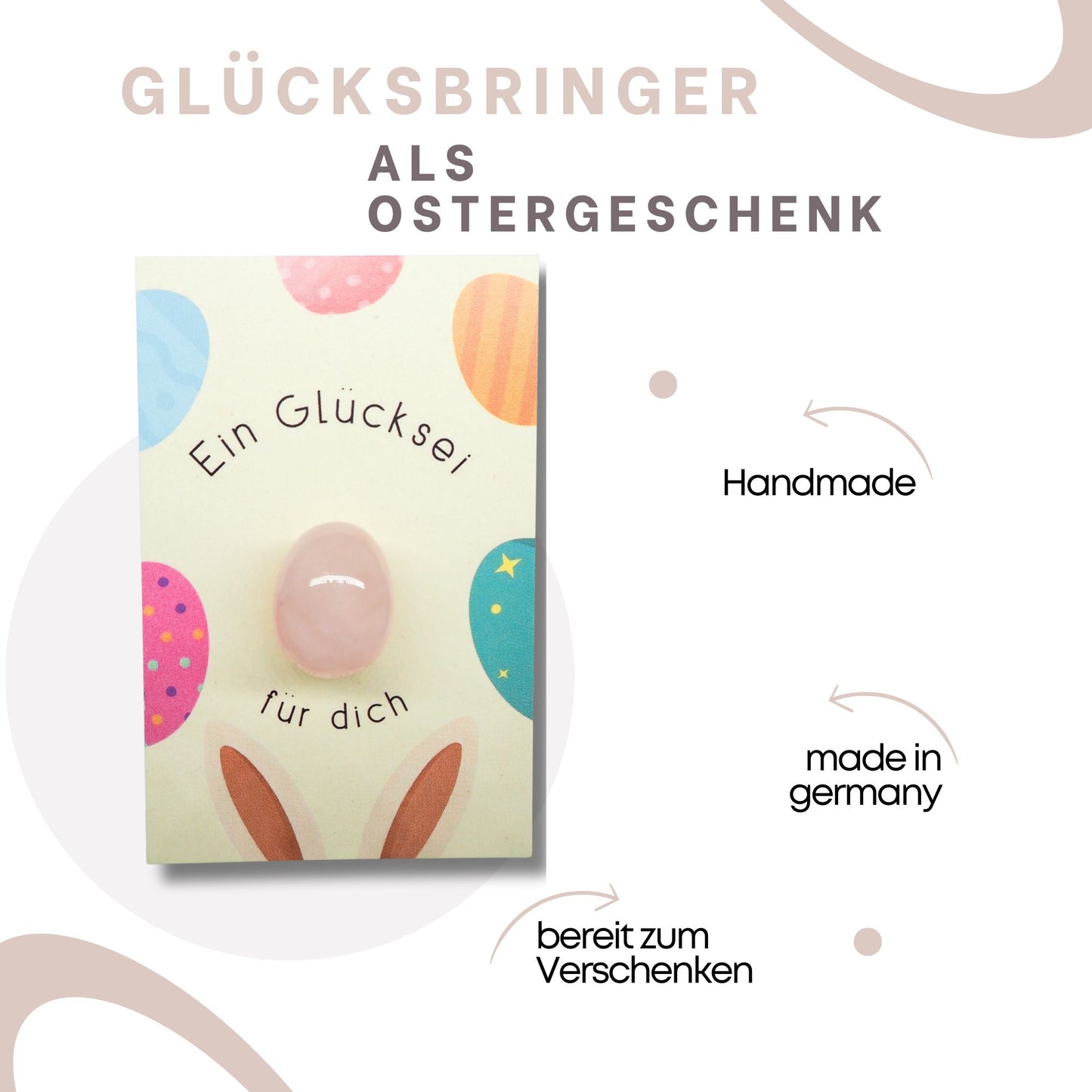 Glücksei klein mit Karte