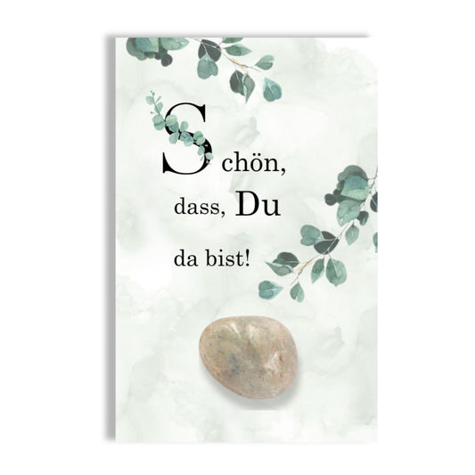 12er Set Glückssteine - Schön, dass du da bist