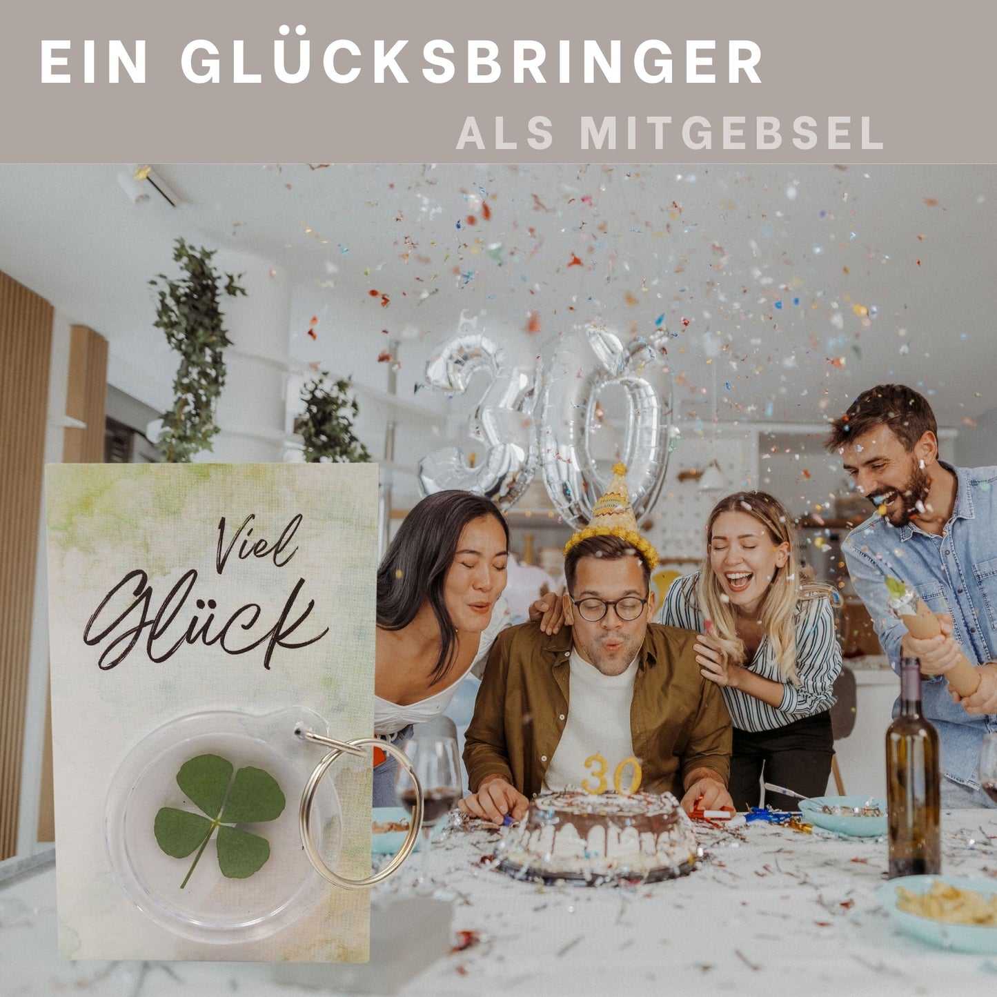 Glücksbringer Kleeblatt - Du schaffst das