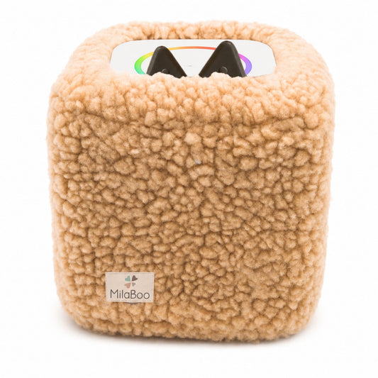 MilaBoo® Teddy-Schutzhülle für Toniebox 1 & 2 – kuschelig weicher Bezug, handgefertigt in Deutschland – Beige