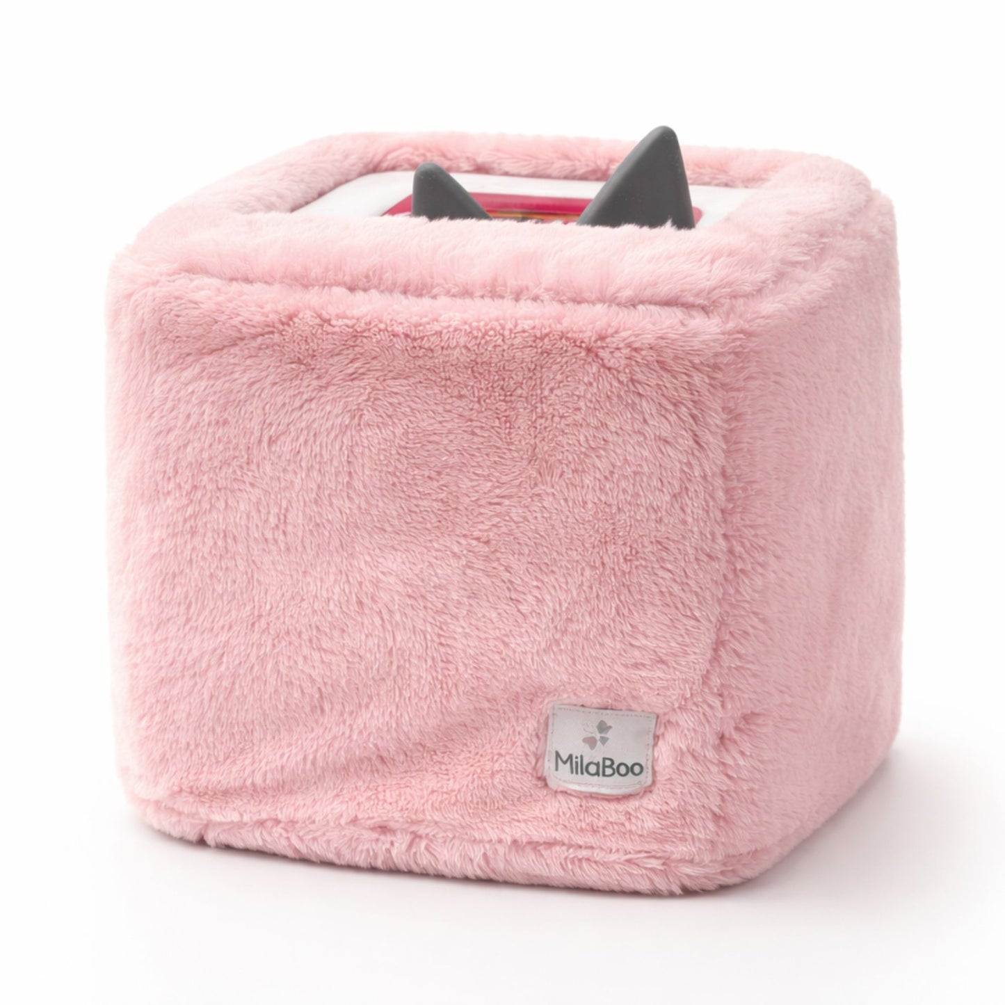 MilaBoo® Kuschelbezug für Toniebox 1 & 2 – weiche Kunstfell-Schutzhülle mit sicherem Gummizug – Rosa
