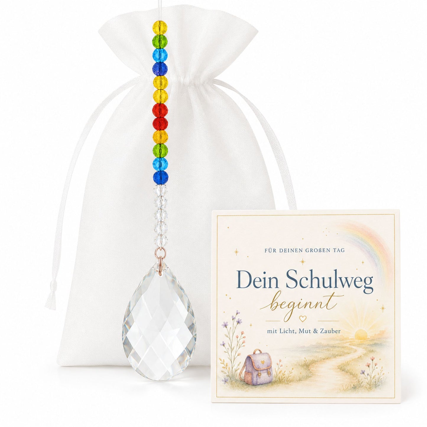 Sonnenfänger zur Einschulung – kleiner Glücksbringer mit Karte