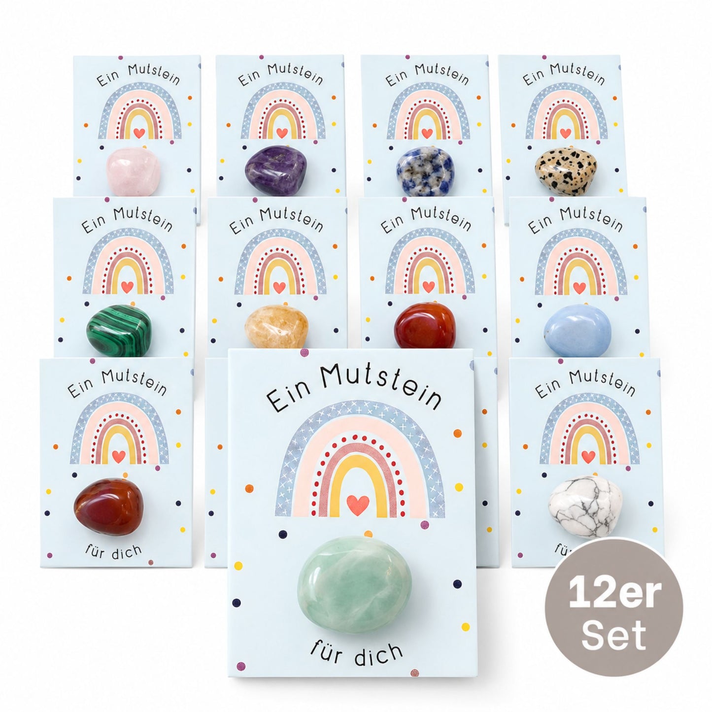 12er Set Glückssteine - Musteine