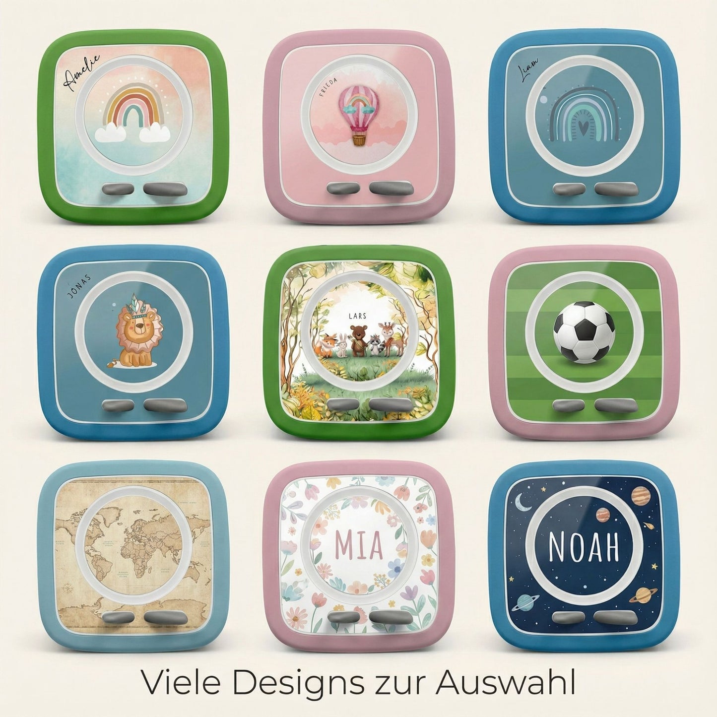 MilaBoo® Toniebox-2-Aufkleber „Rosa Regenbogen“ mit Wunschname – personalisierte, passgenaue Vinylfolie