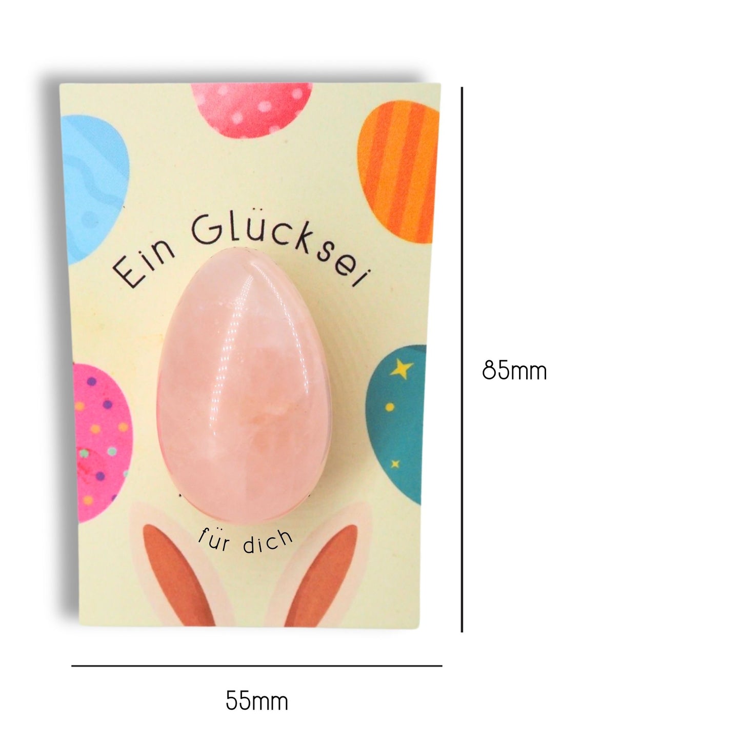 Glücksei groß mit Karte