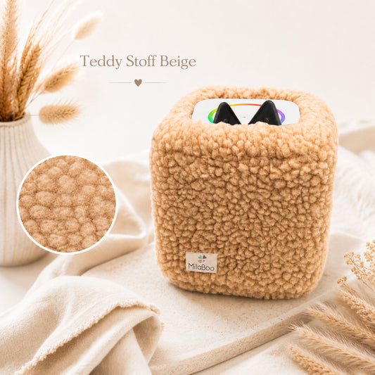 Toniebox Hülle Teddy, kuschelige Schutzhülle für Toniebox 1 & 2, handgemacht in Deutschland, weicher Bezug fürs Kinderzimmer