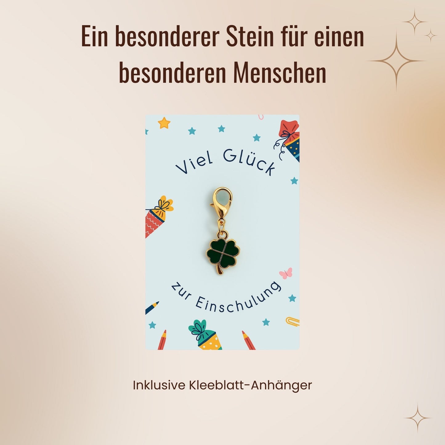 Schutzengel Schlüsselanhänger mit Edelstein & Karte (Kopie)