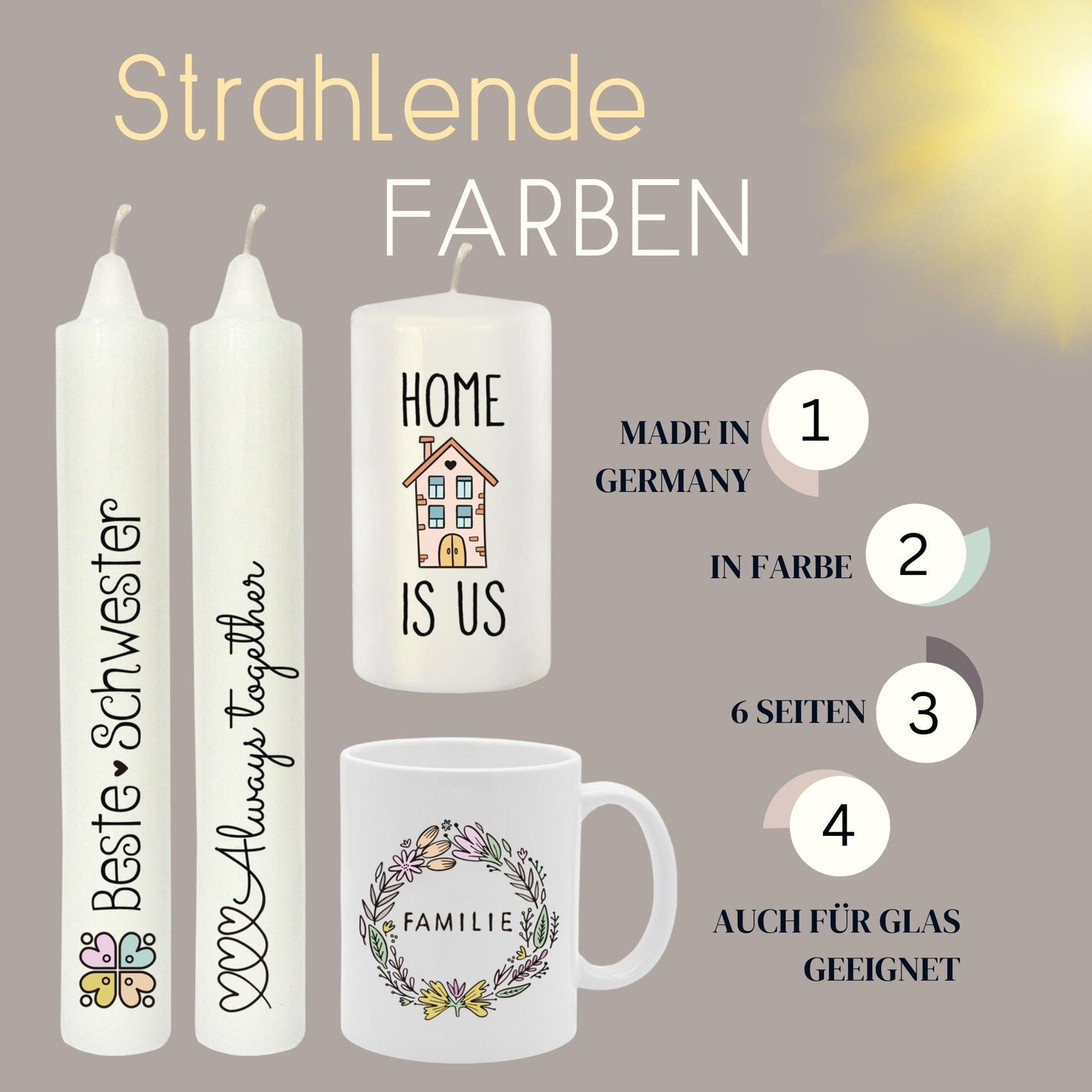 MilaBoo® 6 Stück Kerzentattoos