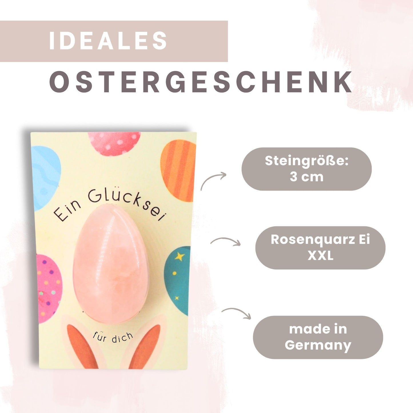 Glücksei groß mit Karte