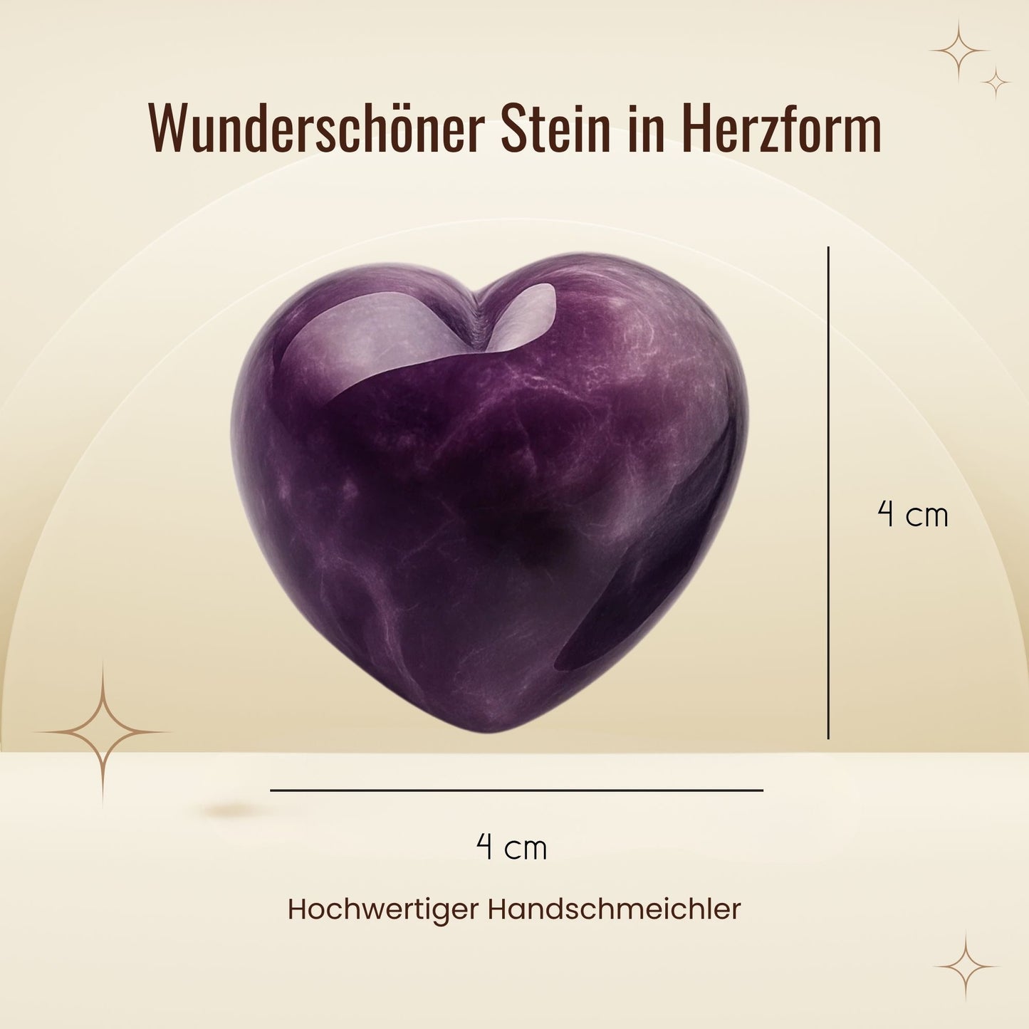 MilaBoo® Amethyst-Glücksherz „Du schaffst das“ – 4 cm Edelstein-Herz als Mutmacher in Geschenkbox