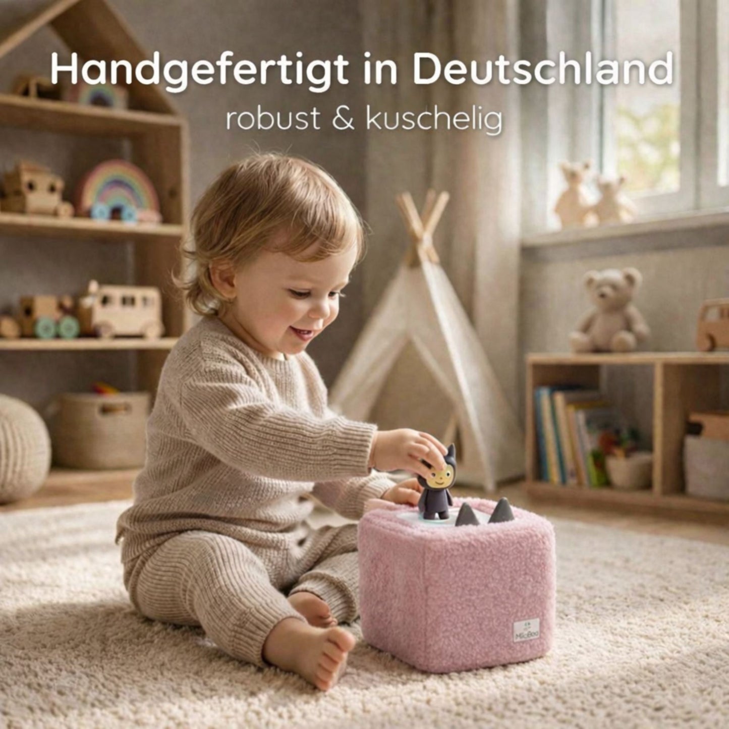 MilaBoo® Kuschelbezug für Toniebox 1 & 2 – weiche Kunstfell-Schutzhülle mit sicherem Gummizug – Rosa