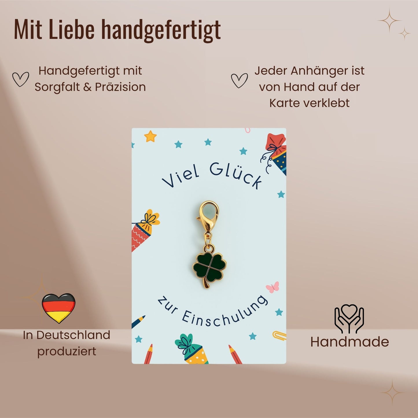 Schutzengel Schlüsselanhänger mit Edelstein & Karte (Kopie)
