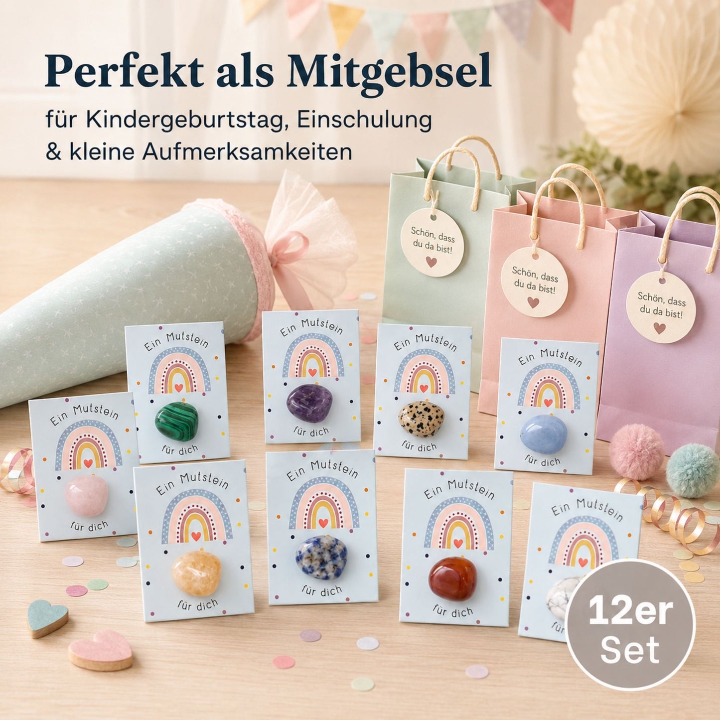 12er Set Glückssteine - Musteine