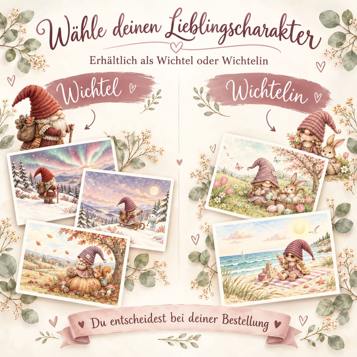 Post von der Wichtelin – 5 persönliche Karten übers Jahr