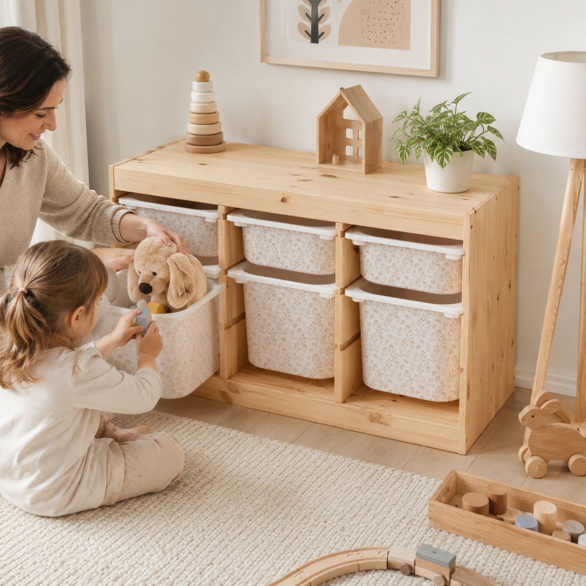 MilaBoo® TROFAST Aufkleber-Set in Beige – hochwertige Vinylsticker für ein stilvolles Kinderzimmer