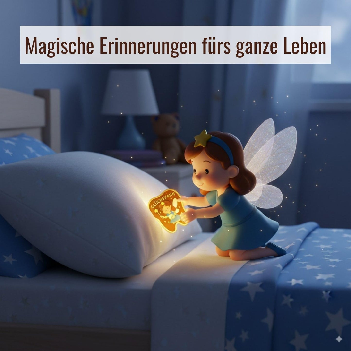 6er Set Zahnfee-Münzen – Glücksmünzen für Kinder im Organzasäckchen