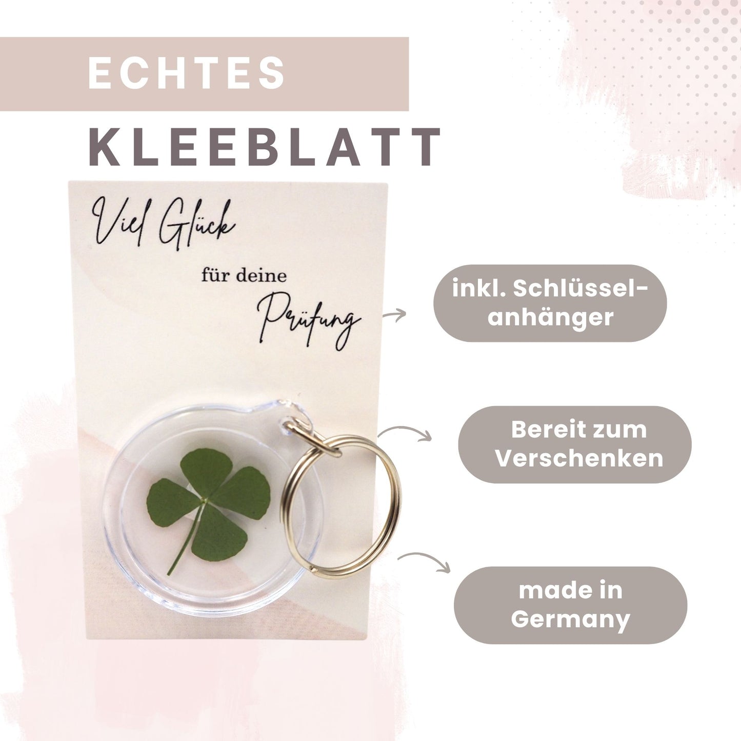Glücksbringer Kleeblatt - Du schaffst das