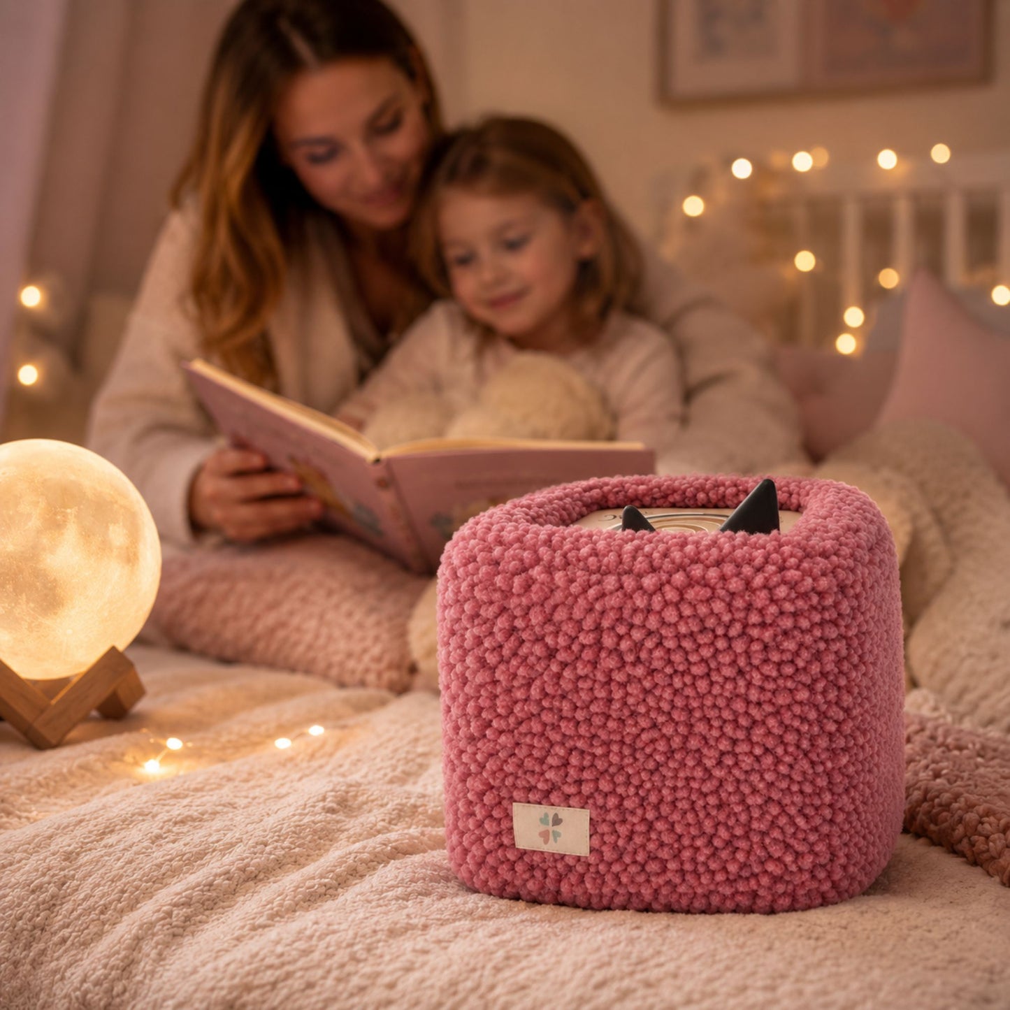 MilaBoo® Teddybezug für Toniebox 1 & 2 – weiche Schutzhülle aus Teddystoff, handgefertigt in Deutschland – Dunkelrosa