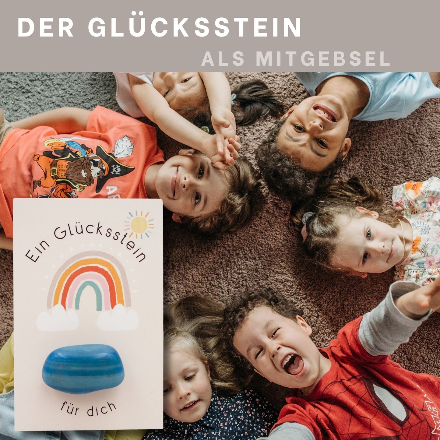 12er Set Glückssteine - Meerjungfrau