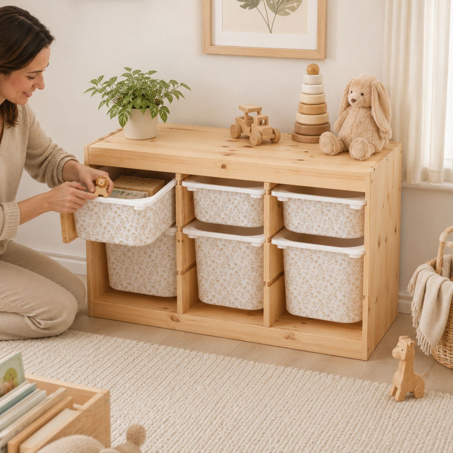 MilaBoo® TROFAST Aufkleber-Set in Beige – hochwertige Vinylsticker für ein stilvolles Kinderzimmer