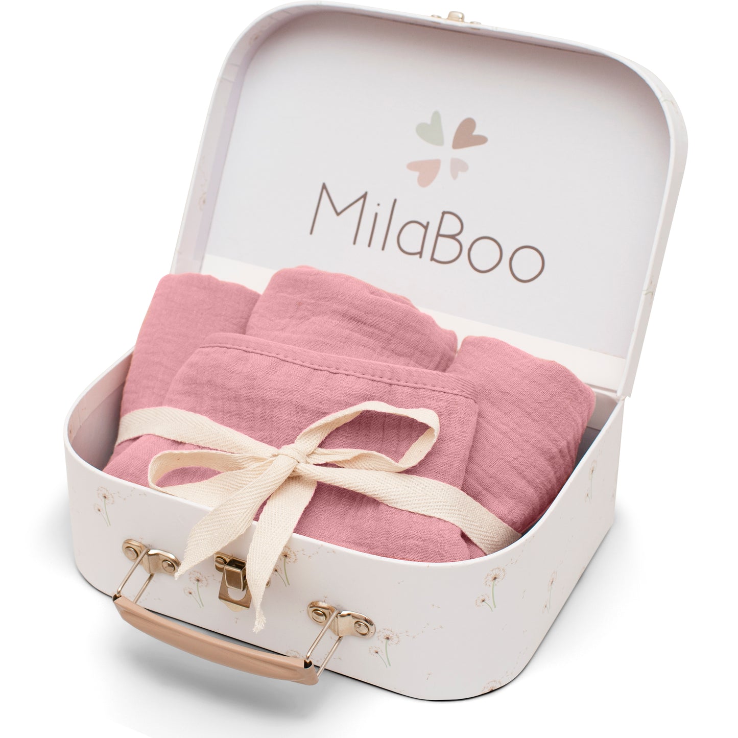 MilaBoo® 4er Set Lätzchen Baby mit Spielkoffer